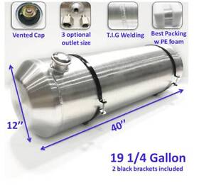 4npt 19 1/4 Gallon 12inch X40inch 1/4npt Outlet End Fill Spun Aluminum Gas Tank Fuel