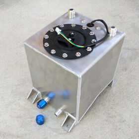 1s2334 2.5 Gallon 9.5l Coated Aluminum Racing Drift Fuel Cell Tank And Level Sender Us