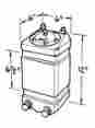220-001-01 Jaz Black Plastic 1 Gal Nitrous Enrichment Fuel Cell P N