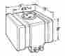 250-005-01 Jaz Black Plastic 5 Gal Drag Race Fuel Cell Tank P N