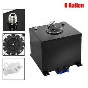 Lk2681 30.5l 8 Gallon Racing Polished Fuel Cell Gas Tank Aluminum Level Sender Drift Bk