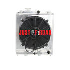 92-00 Unbranded Generic 3row Radiator W Shroud Fan For Civic Ej Ek 93-97 Del Sol Eg Integra Db Dc