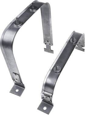 Apfts634 A-premium 2pc Set Silver Fuel Tank Straps For Ford 04-08 F150 04-06 F250