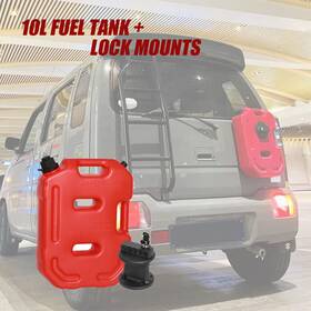 Aaiwa 213299423553 10l Fuel Tank Gas Oil Petrol Storage Can Container With Lock Mount For Suv Atv Utv