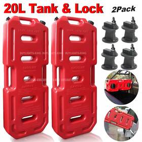 Per52821002 Aaiwa 2pack 5 Gallon 20l Fuel Pack Gas Container Can And Lock For Jeep Jk Jku Lj Tj