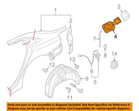 8v5809906b Audi Oem 2019 A3 Quattro Quarter Panel Components-fuel Pocket
