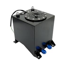 Auto-yictory Yi69690y Black Coated Aluminum 2.5 Gallon Fuel Cell Gas Tank Level Sender Racing Drifting