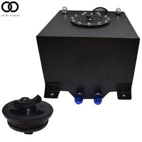 Yi91217t Autoooparts 5 Gallon Coated Fuel Cell Gas Tank&level Sender Racing / Drifting Aluminum Black