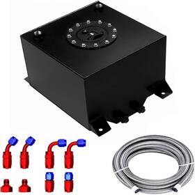 Accs268 Autoparts-accs 5 Gallon Aluminum Fuel Cell Gas Tank Cap Level Sender And Nylon Line Kit