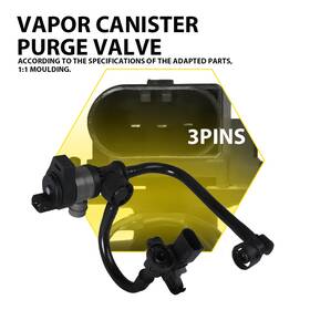 13902366609 Auxito 7636156 Black Replacement Vapor Canister Purge Solenoid Valve 1x For Bmw X5