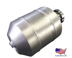 T610v Bam Mfg 6x10 Vertical Spun Aluminum Gas Tank Fuel Cell - 1 Gal Mower Go-kart Scooter