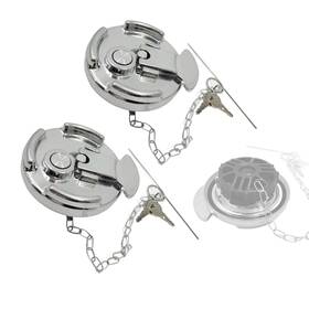 Ld-11-04859-100 Bansdans 2pcs 4 Inch Locking Diesel Fuel Cap Keyed Aluminum Lever Fit Peterbilt Trucks