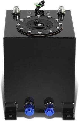 Alu-12209 Bezt 2.5 Gallon Aluminum Fuel Cell Tank Light Performance Black Coated Level Sender