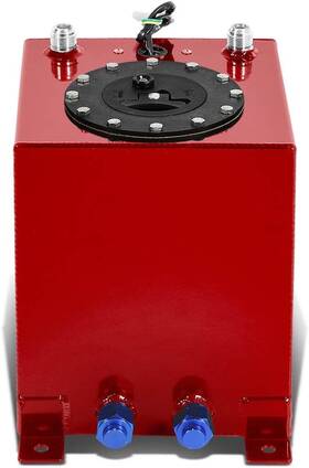 Alu-12223 Bezt 2.5 Gallon Aluminum Racing Fuel Cell Tank Red Coated Level Sender