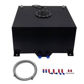 Bfo Dx15po Fuel Tank 15 Gallon Aluminum Racing Cap Level Sender Steel Line Complete