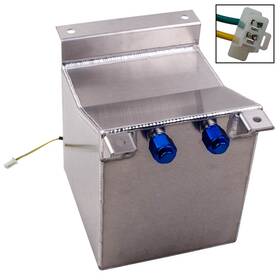 E7vujq Bfo 2.5 Gallon Aluminum Racing/drift Fuel Cell Tank Can And Level Sender Sliver Silver