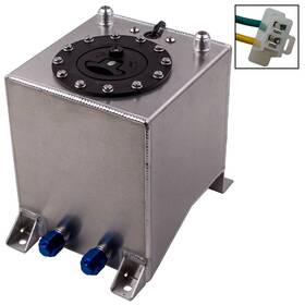F16z0a Bfo 2.5 Gallon Aluminum Racing/drift Fuel Cell Tank Can And Level Sender Sliver Silver