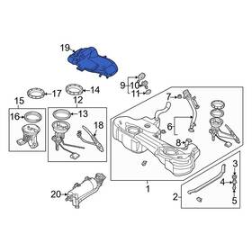 13907514318 Bmw Oe For 325ci 2003-2006 Fuel System Expansion Tank