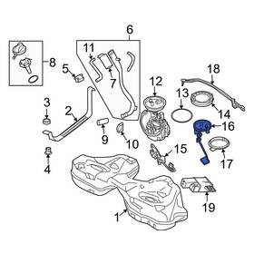 16117183794 Bmw Oe For 750i 2006-2008 Left Fuel Sender And Hanger Assembly