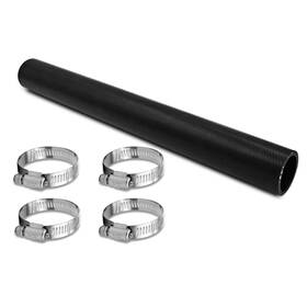 Brjjryru 752671513876 1 1/2 Inch Gasoline Fuel Filler Neck Hose With 4 Clamps Id Straight Black