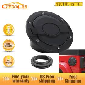 Cherocar2019ab08b20218472 Cherocar Gas Cap Cover Fuel Filler Door Replacement For Jeep Wrangler 07-18 Jk Unlimited