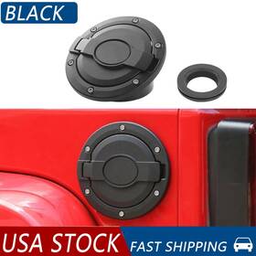 Meg2025122502 Cherocar Gas Cap Cover Aluminum Fuel Filler Door For Jeep Wrangler 07-18 Jk Unlimited