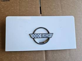 177.gm1z90 Chevrolet 90 Corvette C4 Used Fuel Filler Door Panel W Emblem Paint Rust