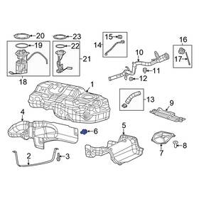 68146582aa Chrysler Oe For 200 2015-2017 Fuel Tank Shield Clip