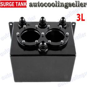 Aly-159bk Cubauto #aly-159bk 3l Universal Billet Aluminum Twin Surge Tank 4x An-8 Black