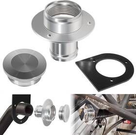 Drqp2049 Dr-auto 2 Inch Fuel Filler Neck With Gas Cap Billet Aluminum And Weld-on Steel Mount Bracket