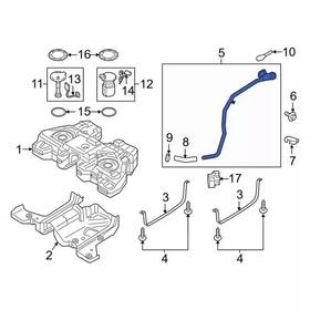 K2gz-9034-f Ford Genuine Pipe Fuel Filler