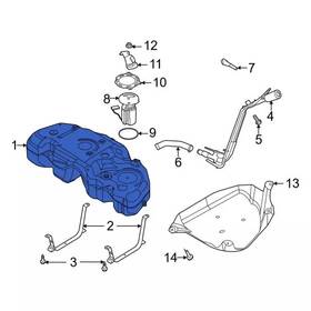 Lx6z-9002-m Ford Genuine Fuel Tank