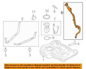 Gv6z9047a Ford Oem 17-19 Escape Fuel System Components-filler Hose