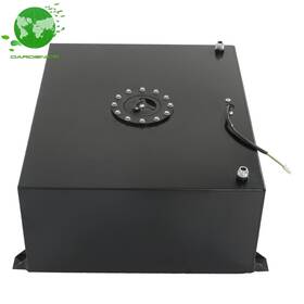 547512 Gardenice 20 Gallon Coated Aluminum Fuel Cell Gas Tank And Level Sender Racing/drift Black