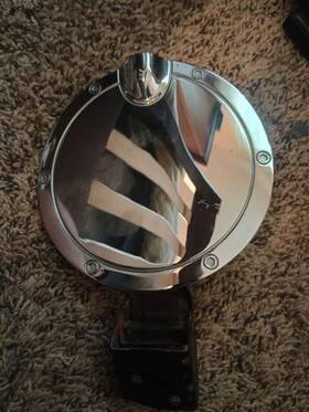 17801246 Gm Nos Oem 2005-2009 Chrome Fuel Door Cover Complete
