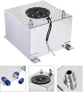 Sau-124 Gof 8 Gallon 30.5l Fuel Cell Tank Polished Aluminum Racing Drift With Level Sender