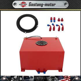 Gm664734g Gostang 15 Gallon Red Aluminum Fuel Cell Gas Tank And Cap Level Sender Line Kit
