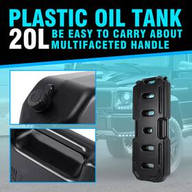 H-yeeu 723044272492 20l Fuel Tank Gas Oil Petrol Storage Can Container Fit For Atv Utv Rzr