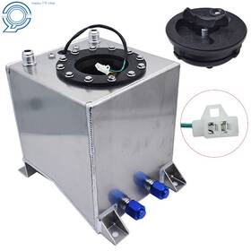 Hp39087 Happy19star 2.5 Gallon Fuel Cell Tank Polished Aluminum Racing Drift With Level Sender Sliver