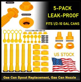 Ca1013105or Hewworth 5x Replacement Gas Can Spout Nozzle Vent Kit For Plastic Cans Old Style Caps