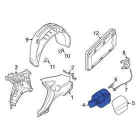 81595l1011 Hyundai Oe For Sonata 2022 Rear Fuel Filler Housing