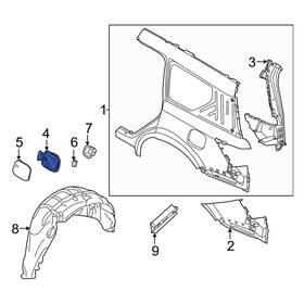 781207ja0a Infiniti Oe For Qx80 2025 Rear Left Outer Fuel Filler Housing
