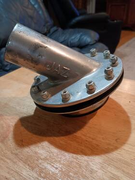 345-225-03 Jaz New Cast Aluminum Fuel Cell Filler Neck