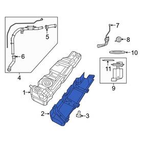 68640308aa Jeep Oe For Wrangler 2019-2024 Rear Fuel Tank Skid Plate