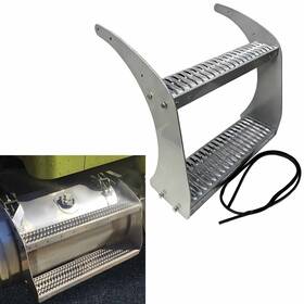 906011 Jms-motors 26 Inch Fuel Tank Step For Peterbilt 389 All Models Silvery Non-slip Stair