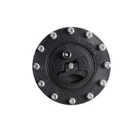 Occ-1065-pj Jonjea Easy Fill Fuel Cell Gas Cap With 12 Hole Bung Gasket Billet Aluminum Black