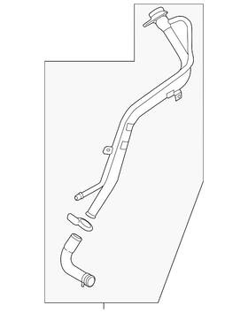 Lr104307 Land-rover Genuine Filler Pipe