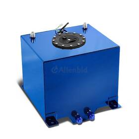 Ab-331209-12207 Leadzm 5 Gallon 19l Polished Aluminum Race Drift Fuel Cell Tank Level Sender Blue