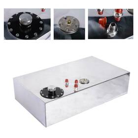 Ap-331209-8846 Leadzm 17 Gallon Top-feed Polished Aluminum Race Drift Fuel Cell Tank Level Sender Caps