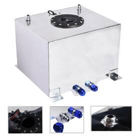 Cg-331209-8840 Leadzm Universal 8 Gallon 30l Aluminum Race/drift Fuel Cell Tank And Level Sender Silver